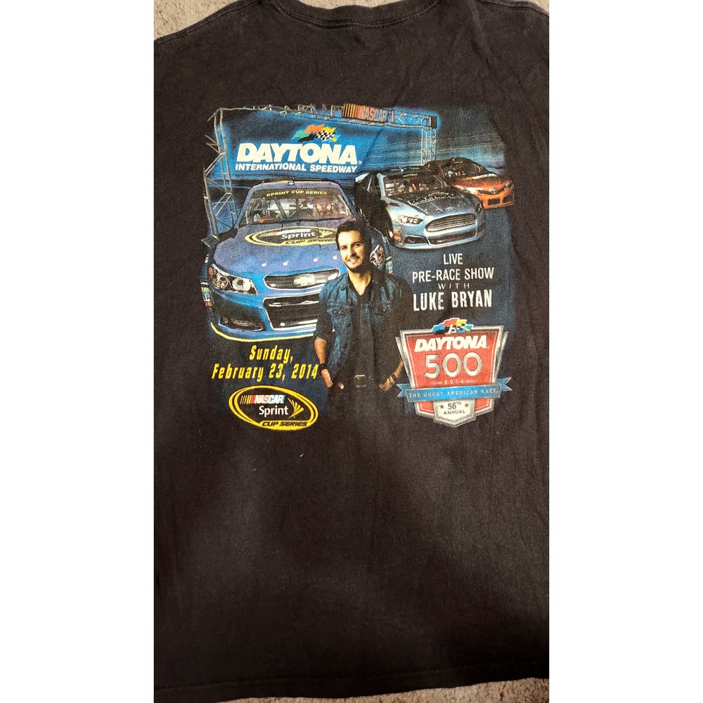 Nascar Daytona 500 Sprint cup series 2014‎ preshow Luke bryan tshirt sz XL READ